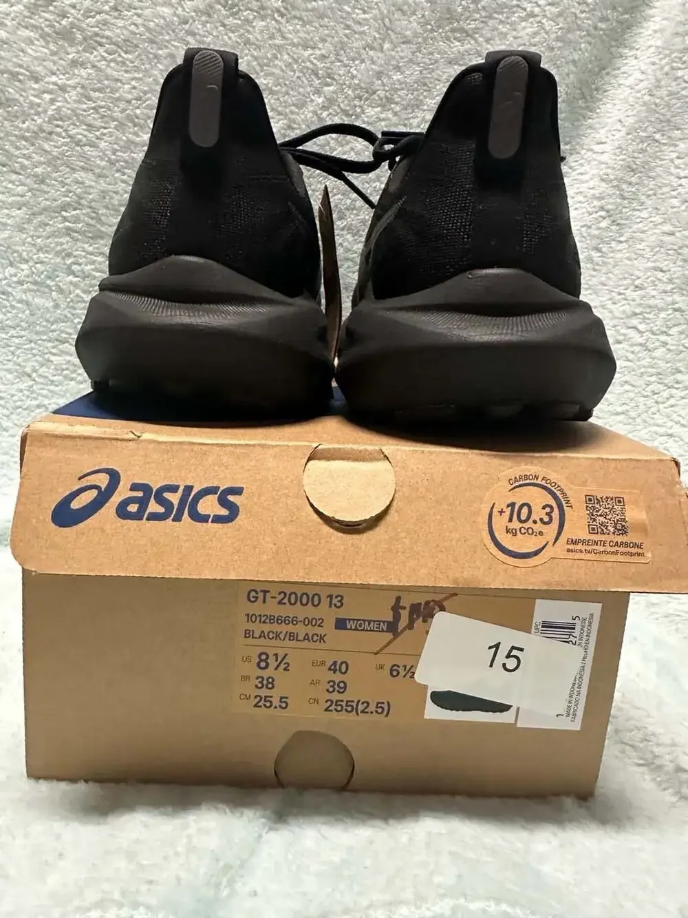 ASICS GT-2000 13 Women's Running Shoes Triple Black 1012B666-002 Size 8.5 - Picture 4 of 5